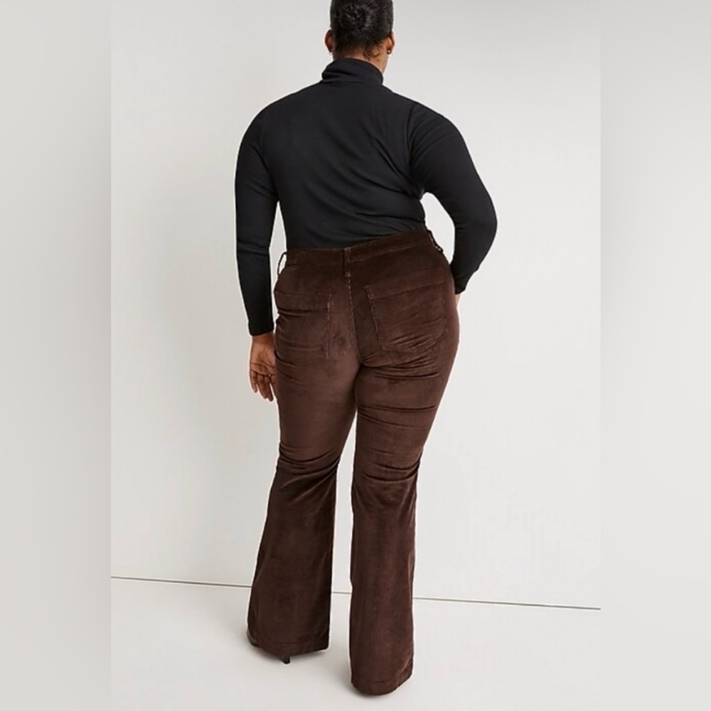 Madewell The Perfect Vintage Flare Pant in Brown Corduroy - Size 33 Petite - Picture 3 of 10
